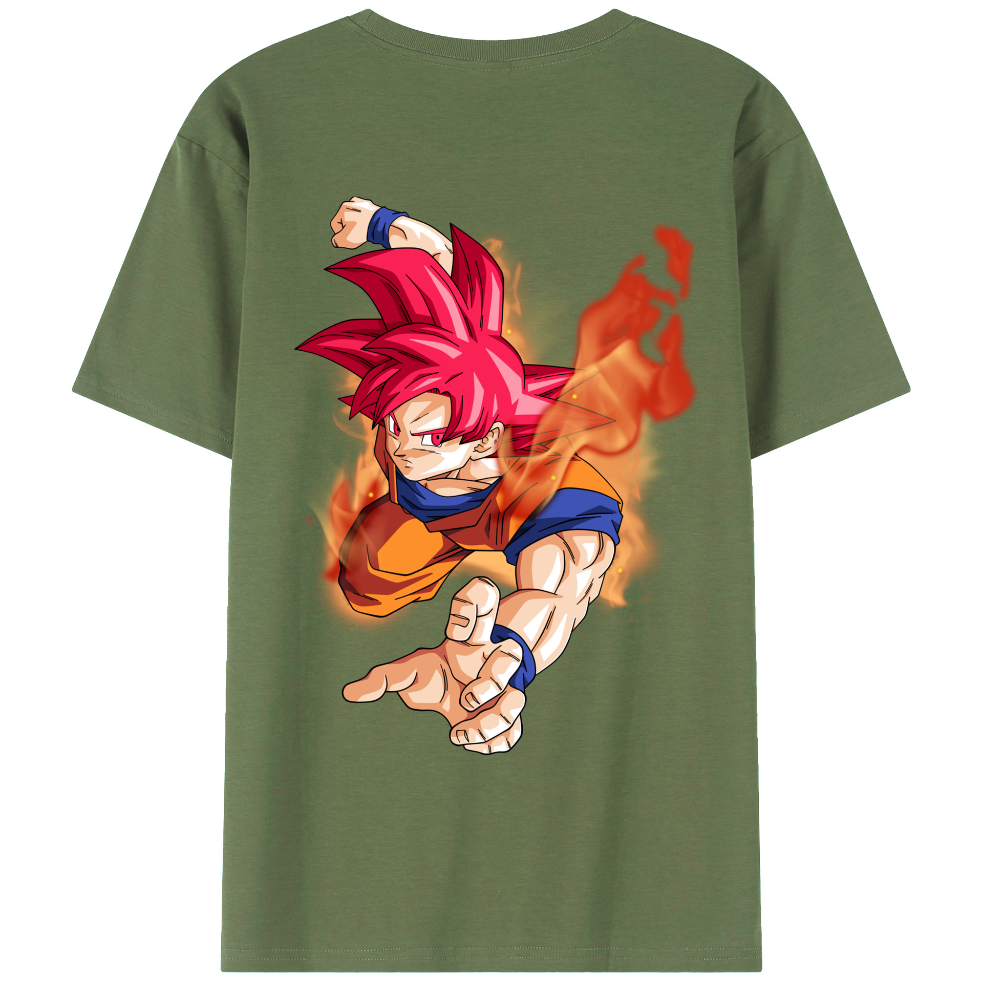 （画像用） ドラゴンボール 孫悟空（そん ごくう）Son Goku カカロット DRAGON BALL Kakarotto 綿100％ メンズ半袖Tシャツ（バックプリント） 通気性